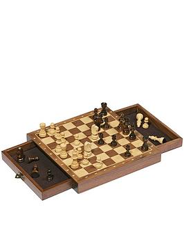 Goki Wooden Magnetic Chess Set