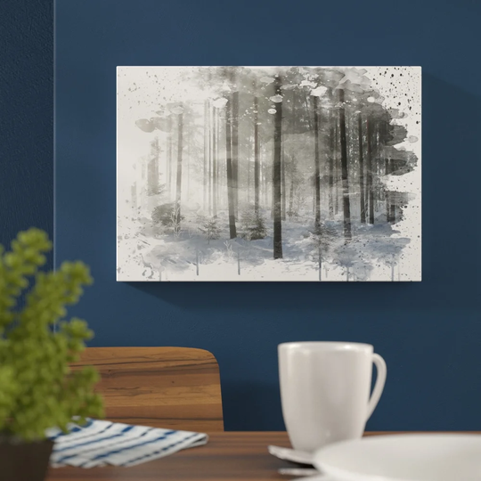 'Landscape Sunlight Through Forest Woodland' Graphic Art Print Poster