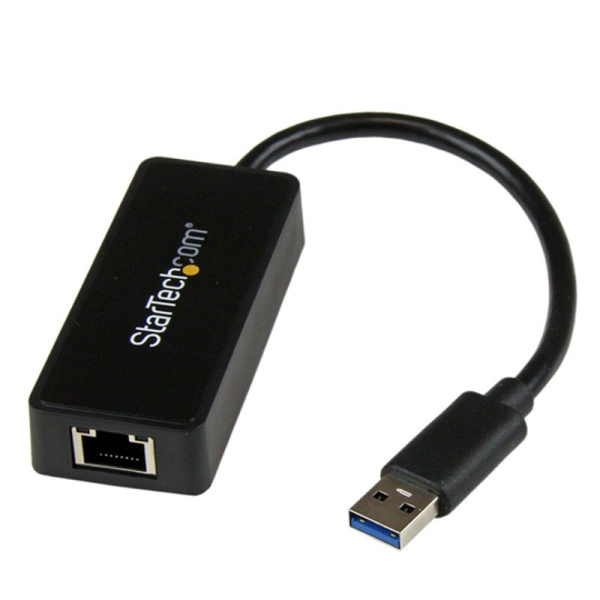 StarTech.com USB 3.0 ethernet Adapter - Black - USB 3.0 Gigabit to RJ45