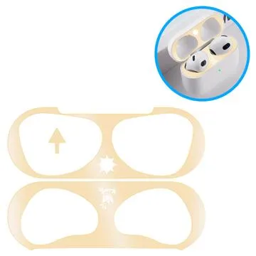 Metal Decorative Sticker for AirPods 3 - Sun / Gold