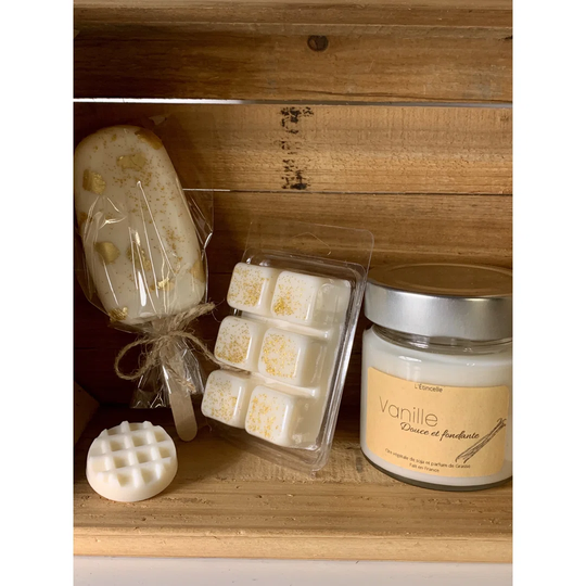 4 Piece Vanilla Scented Wax Melt Candle Set