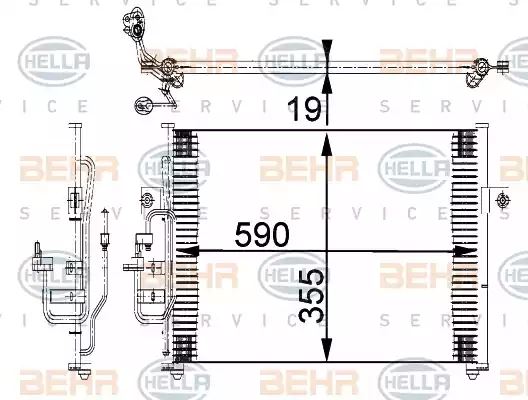 Condenser Air Conditioning 8FC351318-021 by Hella