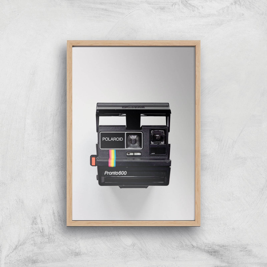 Polaroid Camera Giclee Art Print - A2 - Wooden Frame