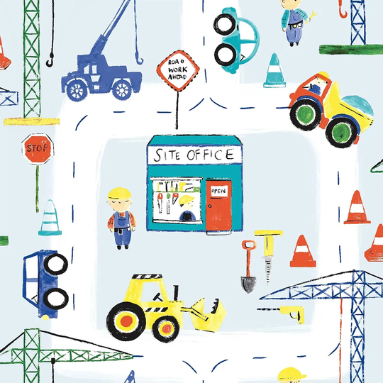 Holden Decor Road Work Ahead Multi Wallpaper