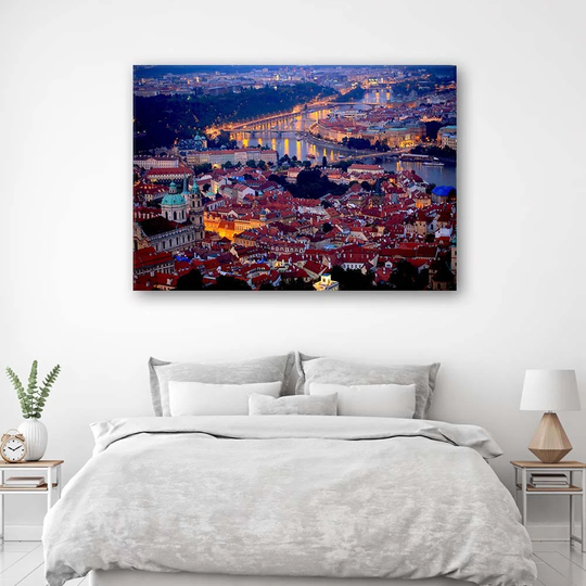 Canvas Print Prague City Bridges