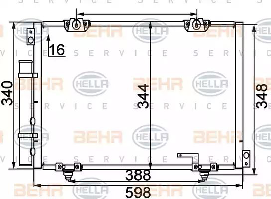 Condenser Air Conditioning 8FC351038-731 by Hella