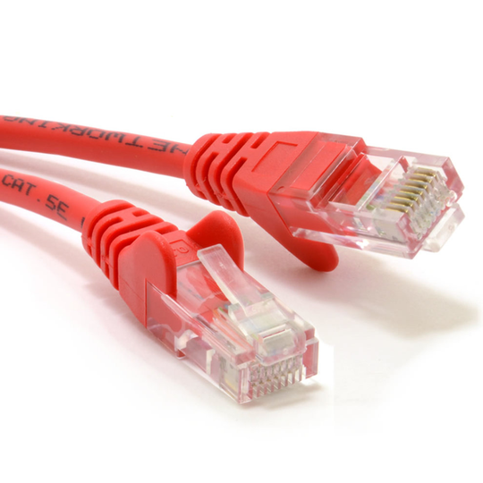 kenable Red Network Ethernet RJ45 Cat5E CCA UTP PATCH 26AWG Cable Lead 0.5m