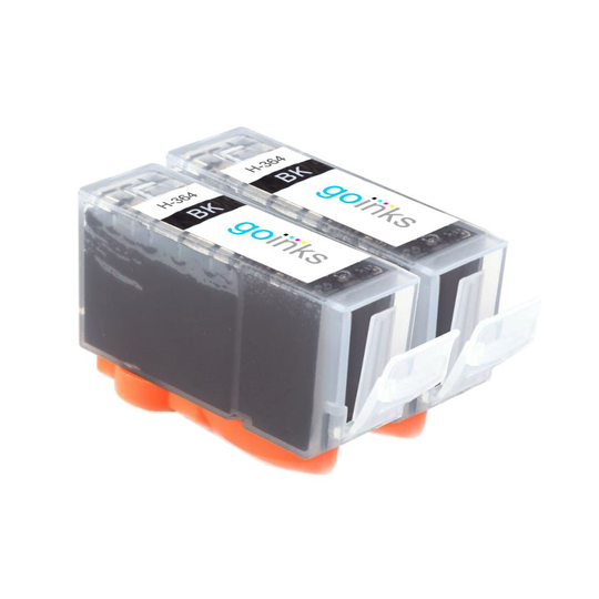 Compatible 2 Go Inks Black HP 364 XL (HP364Bk) Printer Ink Cartridges Compatible / non-OEM for HP Photosmart Printers