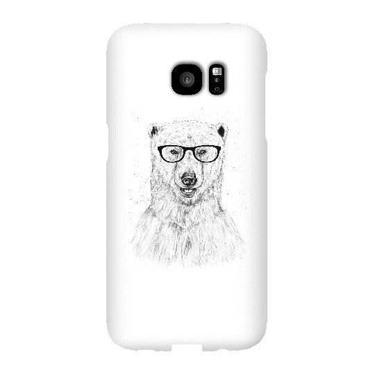 Balazs Solti Polar Bear And Glasses Phone Case for iPhone and Android - Samsung S7 Edge - Snap Case - Matte