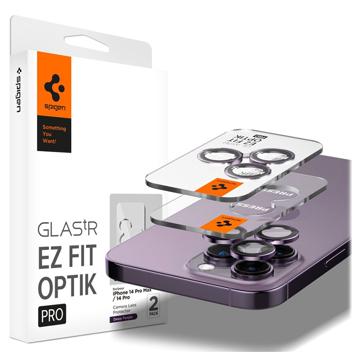 Spigen Glas.tR Ez Fit Optik Pro iPhone 14 Pro/14 Pro Max Camera Lens Protector - Deep Purple