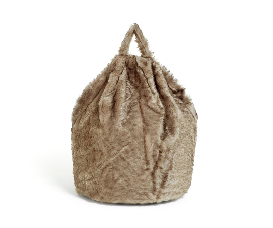 Kaikoo Faux Fur Bean Bag - Chocolate