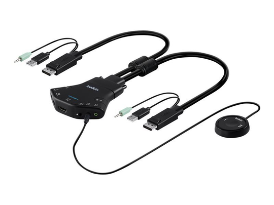 Belkin Secure Flip KVM Switch - KVM / Audio Switch - 2 Ports