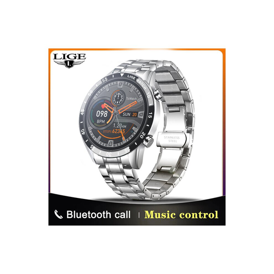 Watch Multifunctional Sports Watch Men's Bluetooth Call Waterproof Smart Watches(Silver)