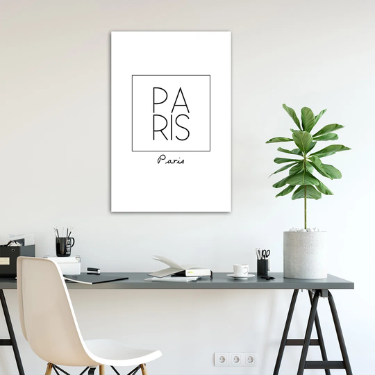 Poster, Paris Lettering