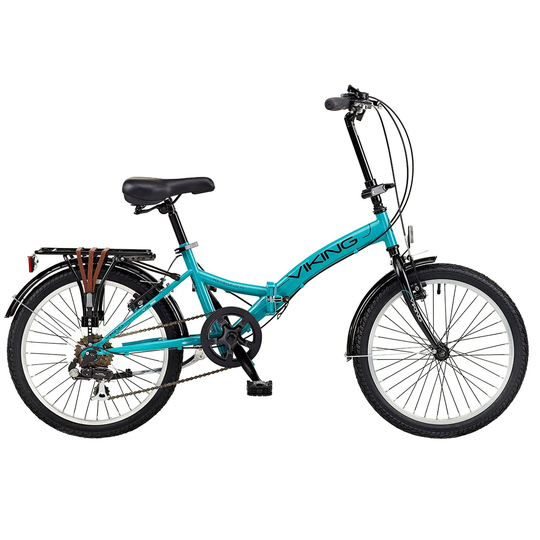 Viking Metropolis 20" Wheel 6 Speed Folding Bike - Aqua