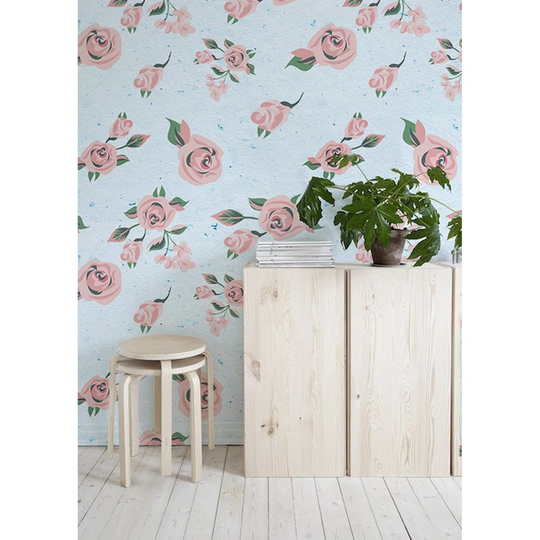 Walllpaper Roll 360X250cm Kitchen Livingroom Bedroom Mural Decoration Wallpaper Material With Print - Pastel Flowers