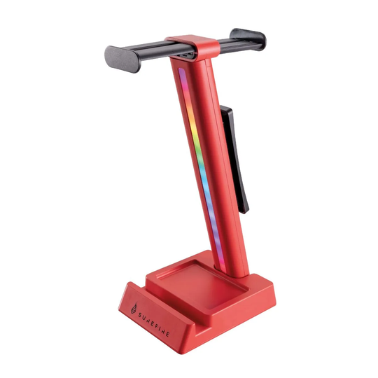 Surefire Vinson N1 Dual Balance Gaming RGB Headset Stand Red
