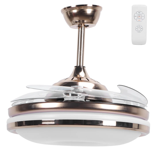 Figgs 4 - Blade LED Smart Ceiling Fan with Remote Control and Light Kit Included