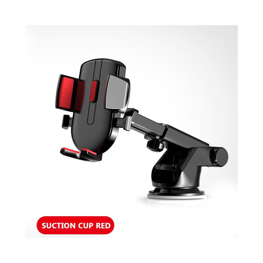 (Suction Cup Red) Universal Cell Phone Holder for Car [Solid & Durable] Car Phone Holder Mount