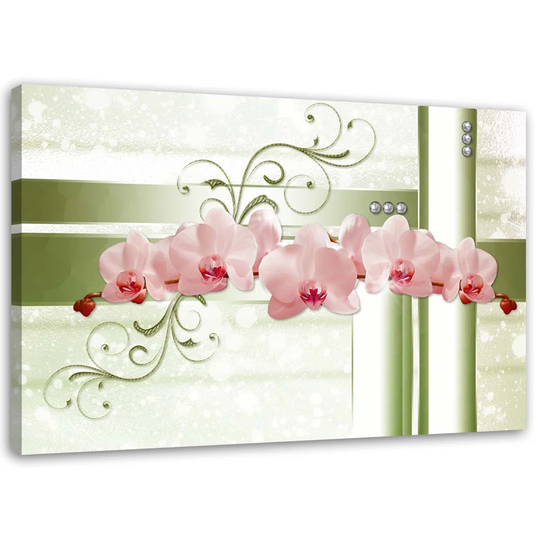 Canvas Print Pink Flowers Orchids