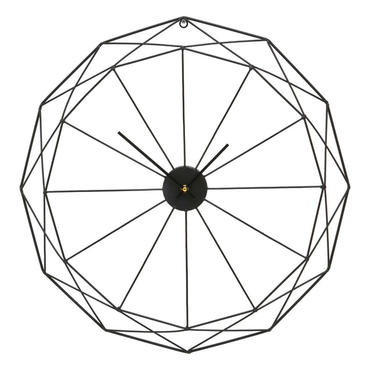 Interiors by PH Geometric Black Metal Wall Clock