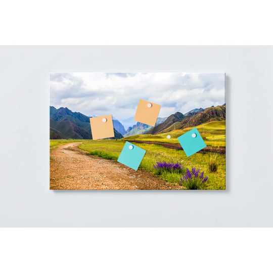 Lake Mountain Magnetic Wall Mounted Cork Board
