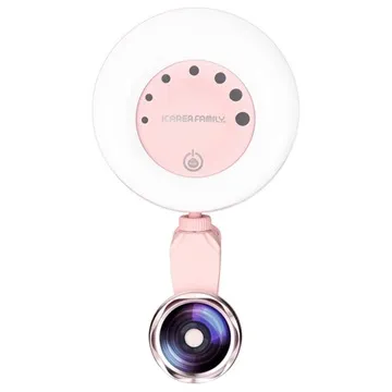 iCarer Family Beauty Selfie LED Light & Camera Lens - Pink