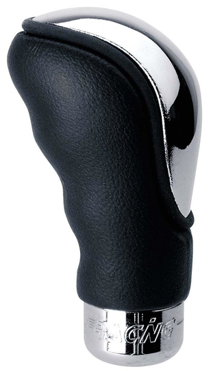 Simoni Racing Gear Shift Knob Brio - Chrome/Black Leather SR PK27N