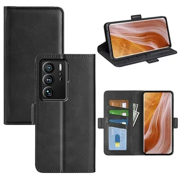 ZTE Axon 40 Ultra Wallet Case with Magnetic Closure - Black