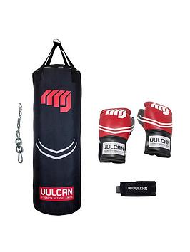 Vulcan Red 3Ft Boxing Bag &Amp; Glove Kit