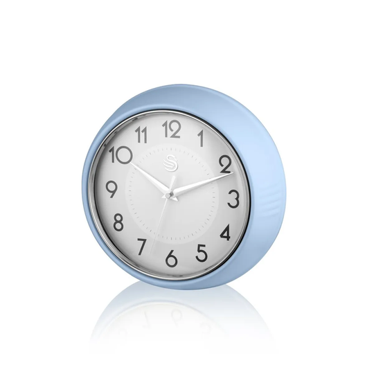 Swan Retro Clock - Blue