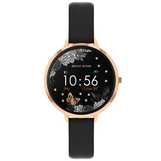 Reflex Active Series 3 Smart Watch With Colour Touch Screen Crown Navigation And Up To 7 Day Battery Life Black