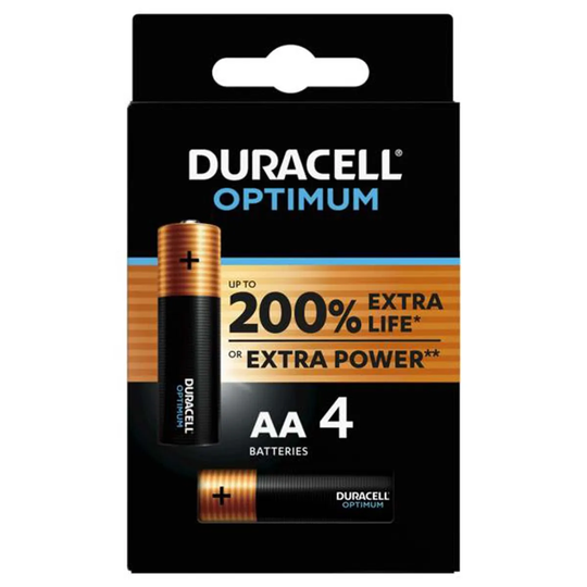 Duracell Optimum AA Batteries - 4 Pack