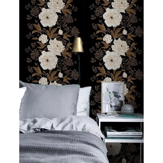 Walllpaper Roll 250X250cm Wallpaper Material With Print Kitchen Livingroom Bedroom Mural Decoration - Rose Brier Brown