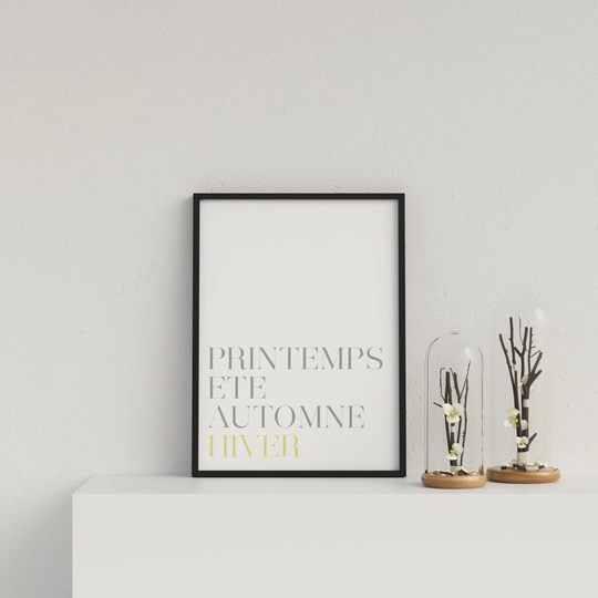 French Typography Season Winter Y&G