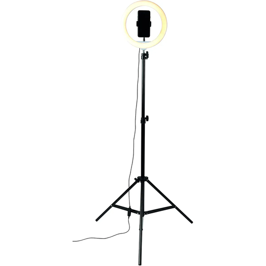 Intempo Standing Selfie Light, 3 Light Modes, 26 cm Light Ring - Black