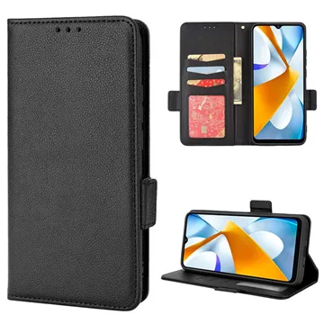Xiaomi Poco C40 Wallet Case with Magnetic Closure - Black