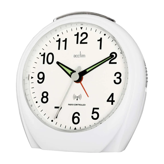 Acctim CK1922 Naples Radio Controlled Alarm Clock White