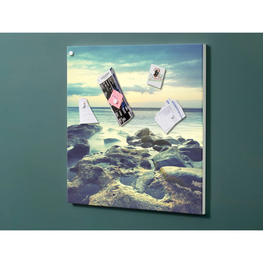 Notiz Motive Stone Bay Magnetic Wall Mounted Cork Board