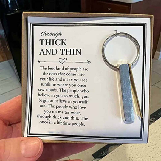 Keying Through Thick And Thin Keychain Best Friend Gifts Keychain UK