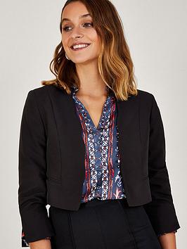 Monsoon Hortensia Sustainable Scallop Jacket - Black