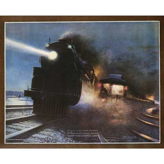 'Pass in the Night, the Twentieth Century Limited of the New York Central Lines Poster' Graphic Art