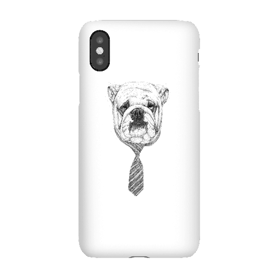 Balazs Solti Suited And Booted Bulldog Phone Case for iPhone and Android - iPhone X - Snap Case - Matte