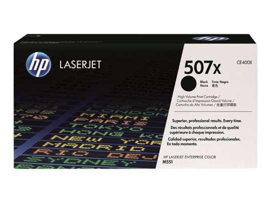 HP 507X Black Toner Cartridge - CE400X