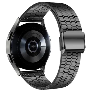 Elegant Universal Smartwatch Stainless Steel Strap - 20mm - Black
