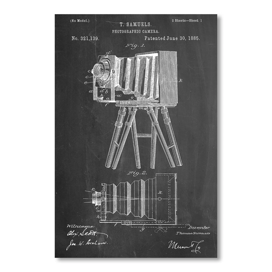 Camera Samuels 1885 by House of Borders Graphic Art in Grey