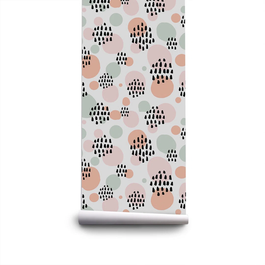 Jahlayah Abstract Pastelful Dots Wallpaper