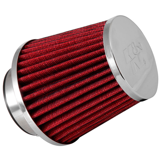 K&N RG-Series universal replacement filter with 3 connection diameters - Length 114mm - Red (RG-1003RD-L KN RG1003RDL