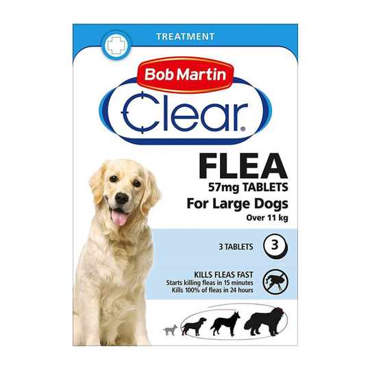 (Large Dogs Over 11kg) Bob Martin Clear Cat & Dog Flea Tablets