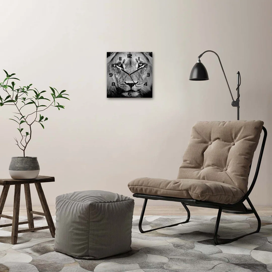 Portrait of a Lion Silent Wall Clock